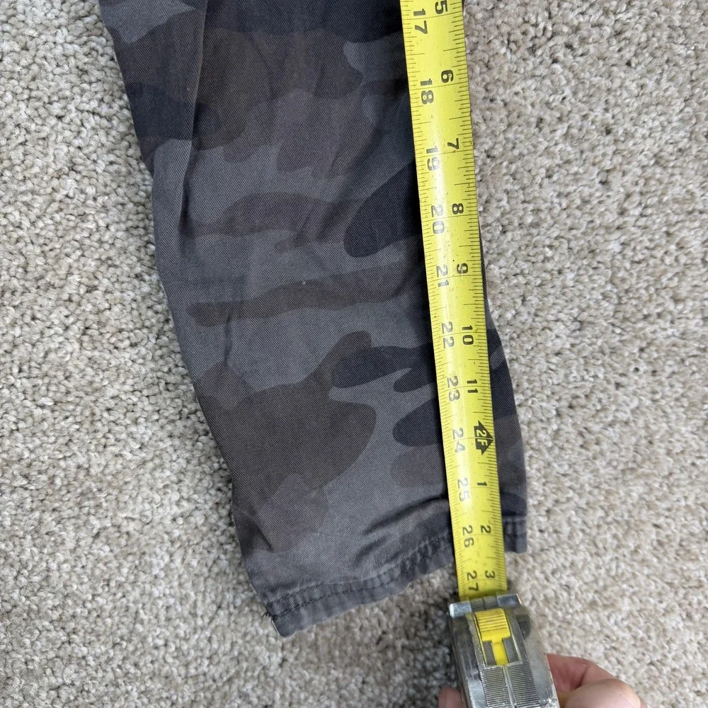 The Children's Place Cargo Pants Boys 6 Gray Camo Elastic Waist Twill Pockets